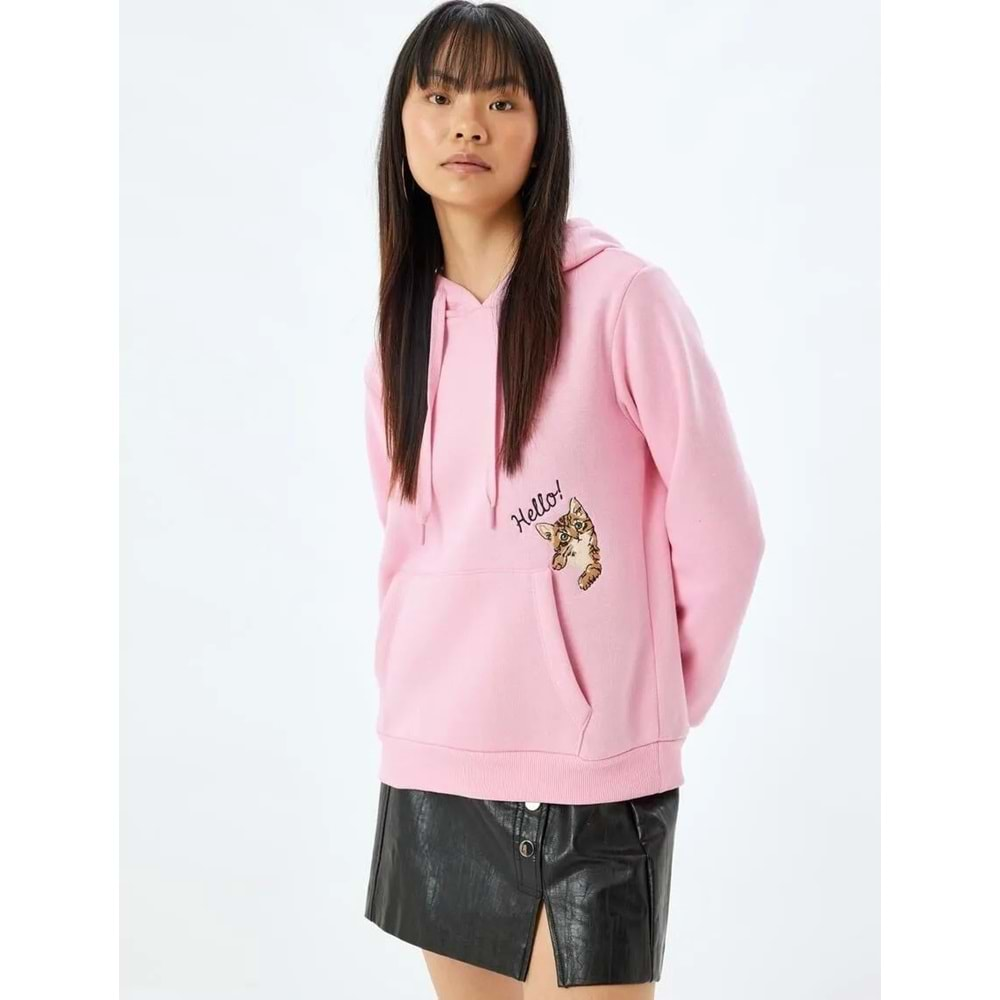 Kapüşonlu Oversize Sweatshirt 5WAL10207IK