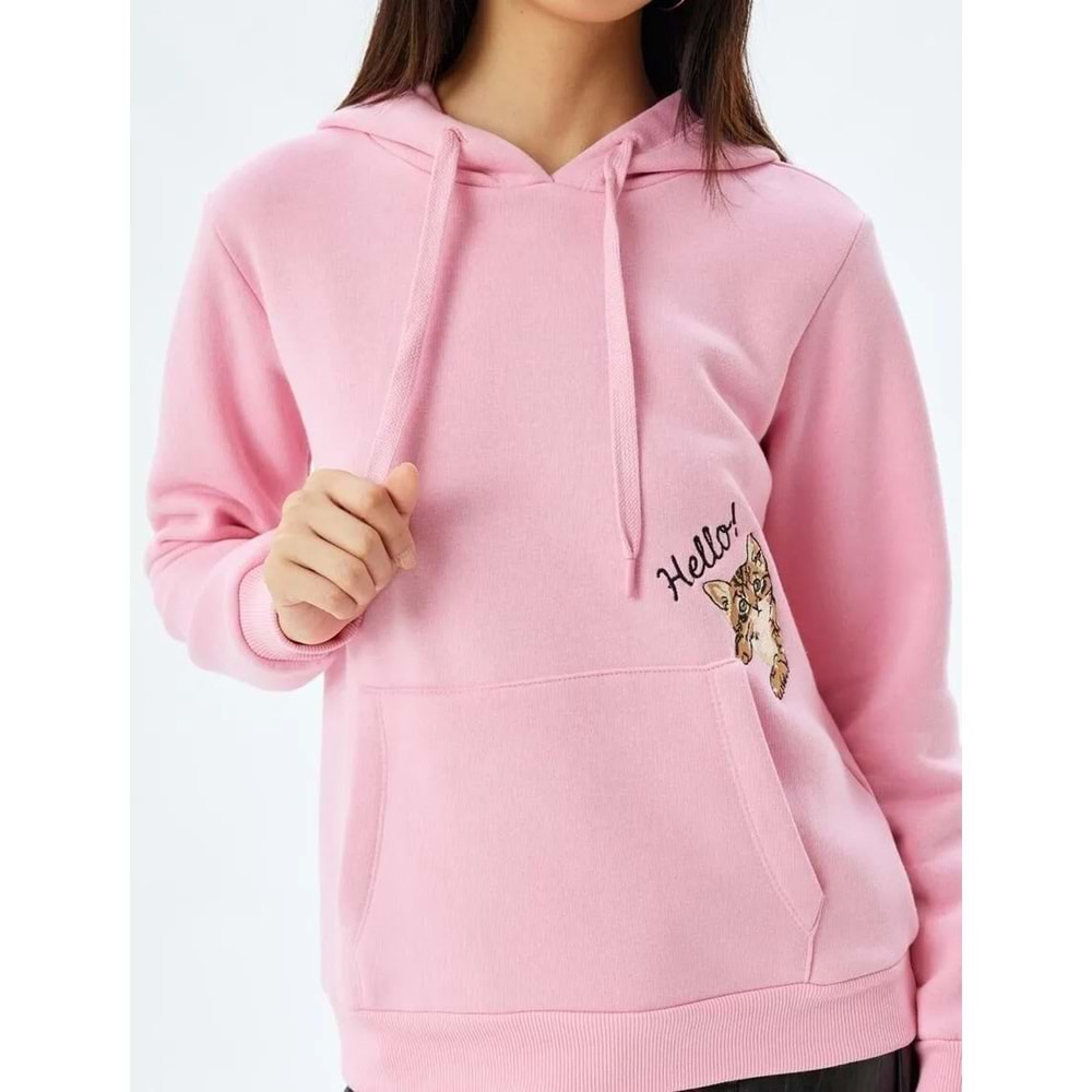 Kapüşonlu Oversize Sweatshirt 5WAL10207IK