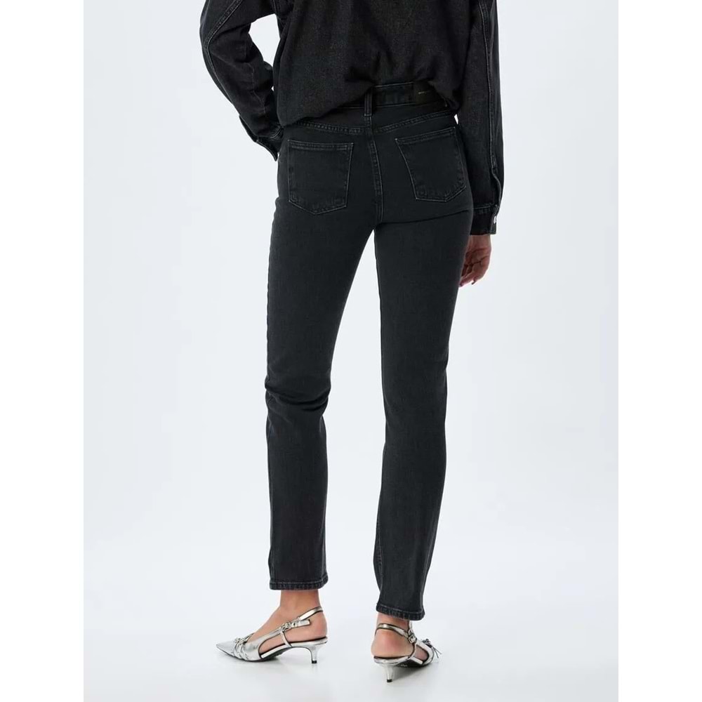 Yüksek Bel Kot Pantolon Slim Fit - KOTON - 5WAL40037MD - ANTRASİT - 27/32