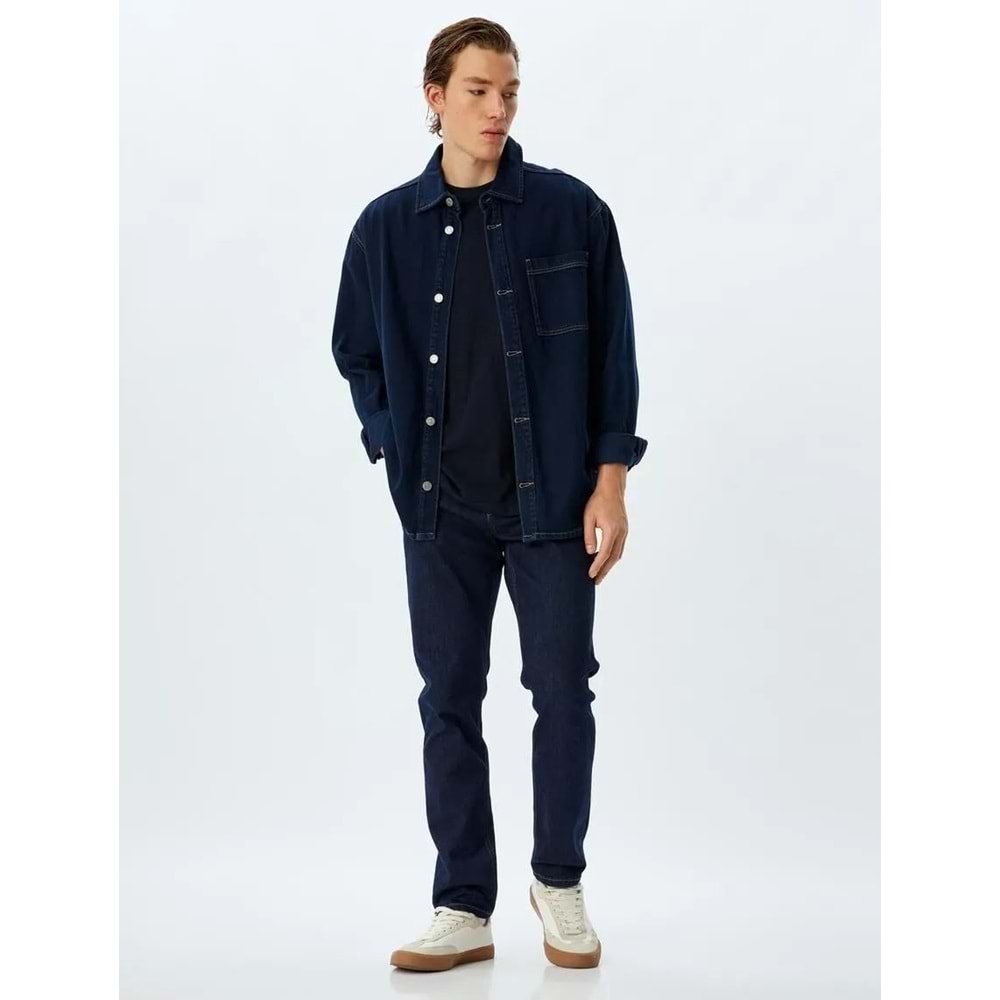 Slim Fit Kot Pantolon - Brad Jean - KOTON - 5WAM40112ID - KOYU İNDİGO - 32/30