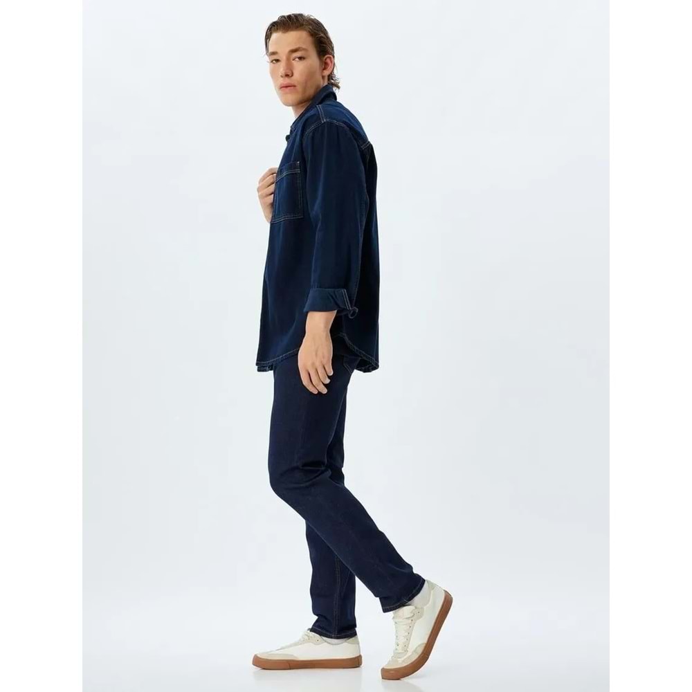 Slim Fit Kot Pantolon - Brad Jean - KOTON - 5WAM40112ID - KOYU İNDİGO - 32/30