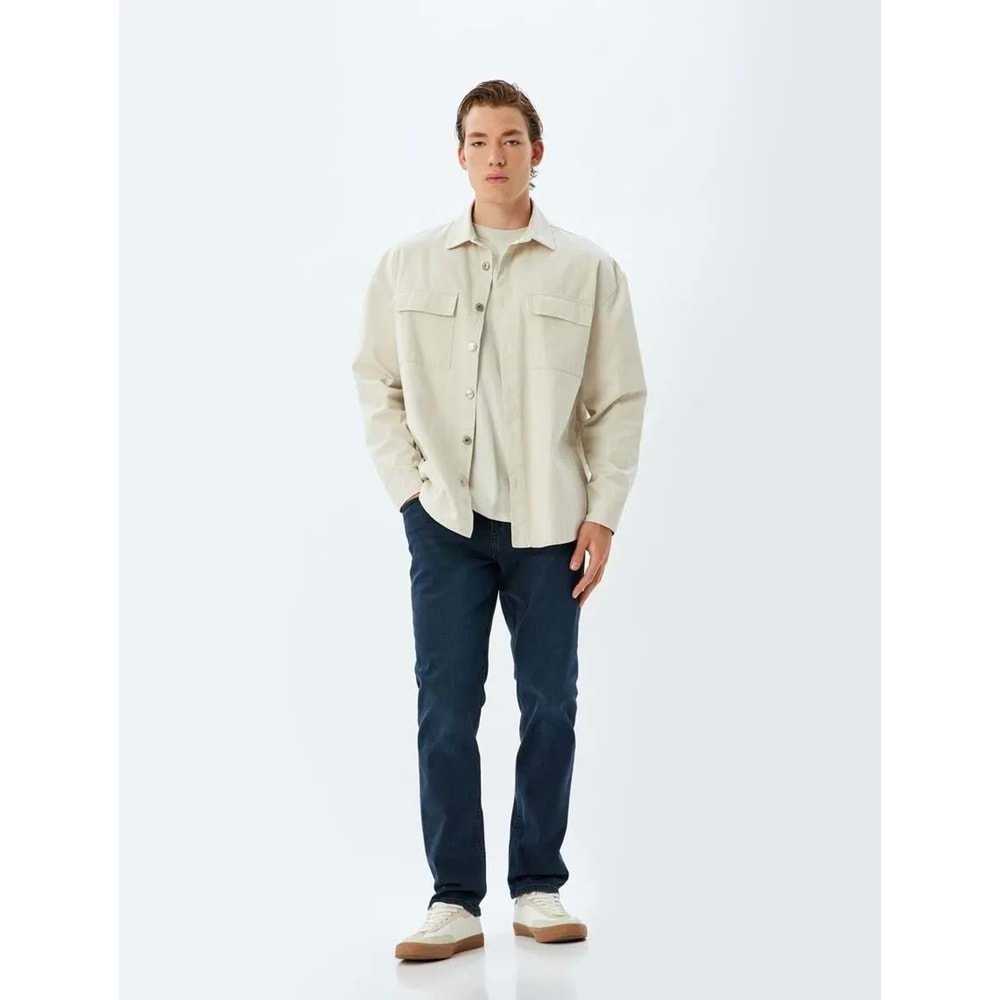 Slim Fit Kot Pantolon - Brad Jean - KOTON - 5WAM40176ND - KOYU İNDİGO - 29/30