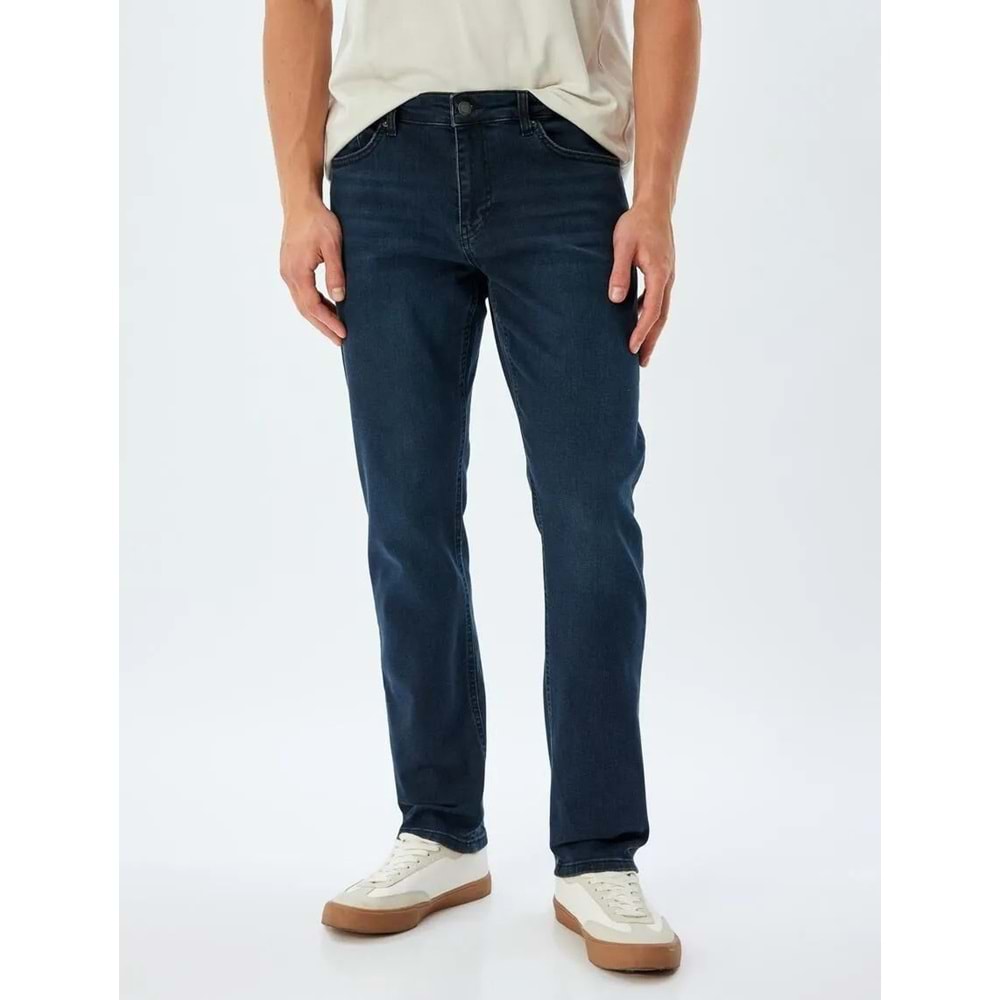 Slim Fit Kot Pantolon - Brad Jean - KOTON - 5WAM40176ND - KOYU İNDİGO - 29/30