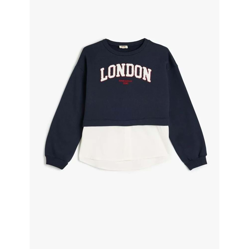 Kız Çocuk Sweatshirt London Şehir Baskılı 5WKG10166AK