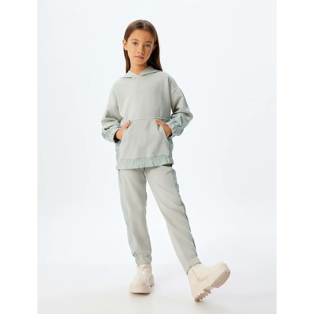 Kız Çocuk Jogger Eşofman Altı - KOTON - 5WKG40009AK - GRİ - 4-5 YAŞ