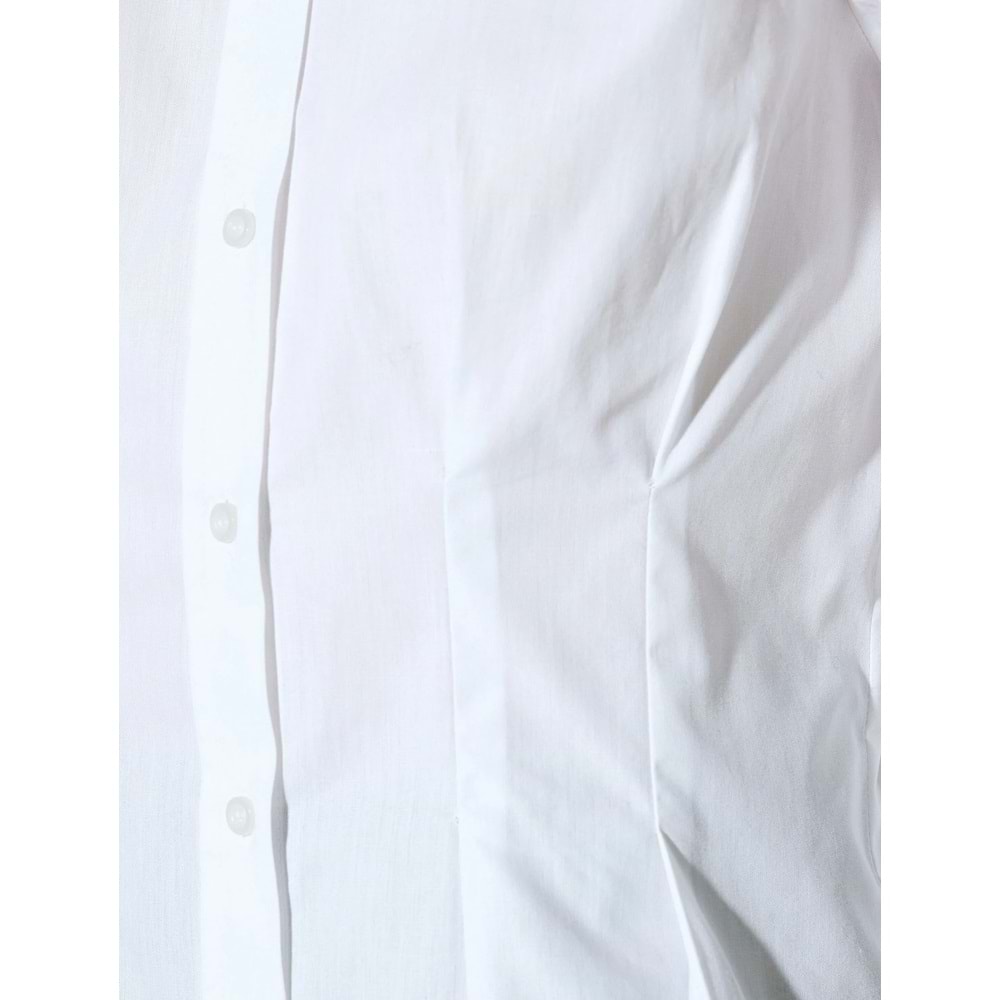 Kadın Giyim Poplin Gömlek Önden Çift Pens Detaylı Pamuklu 5WAK60157UW - KOTON - 5WAK60157UW - BEYAZ - 36
