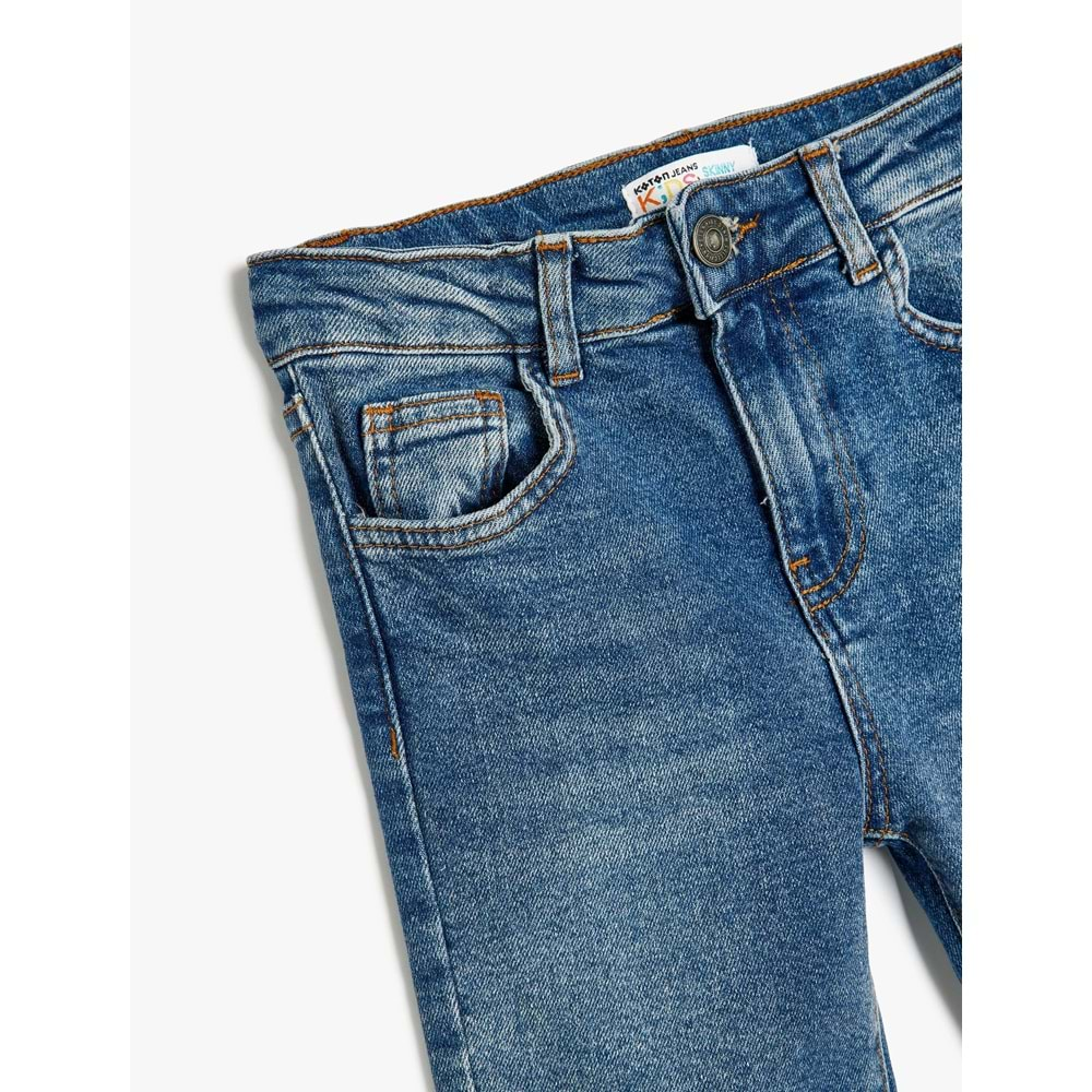 Erkek Çocuk Dar Paça Kot Pantolon - Skinny Jean 5WKB40026TD