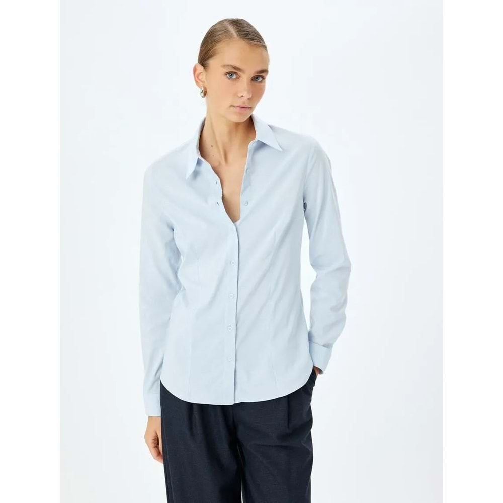 Klasik Yaka Slim Fit Uzun Kollu Gömlek 5SAK60038UW