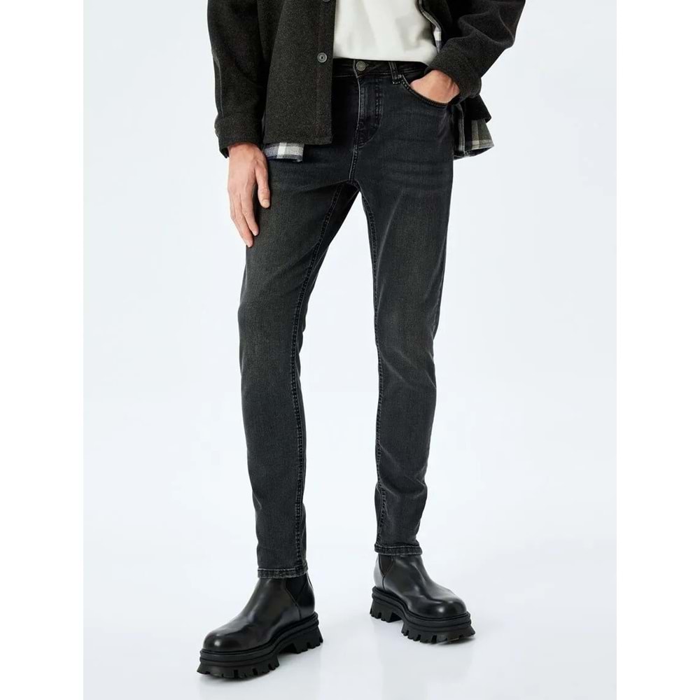 Slim Fit Jean Pantolon - Brad Jean - KOTON - SİYAH - 34/30