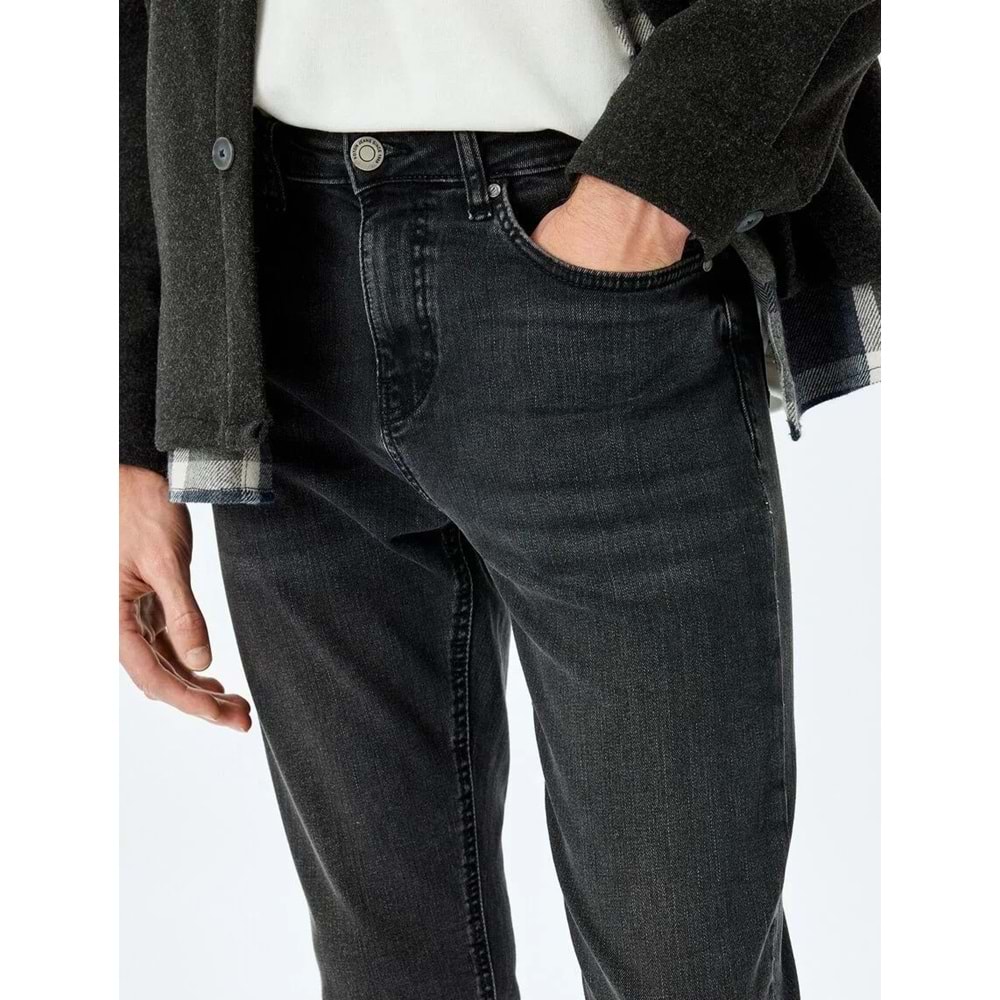 Slim Fit Jean Pantolon - Brad Jean - KOTON - SİYAH - 34/30
