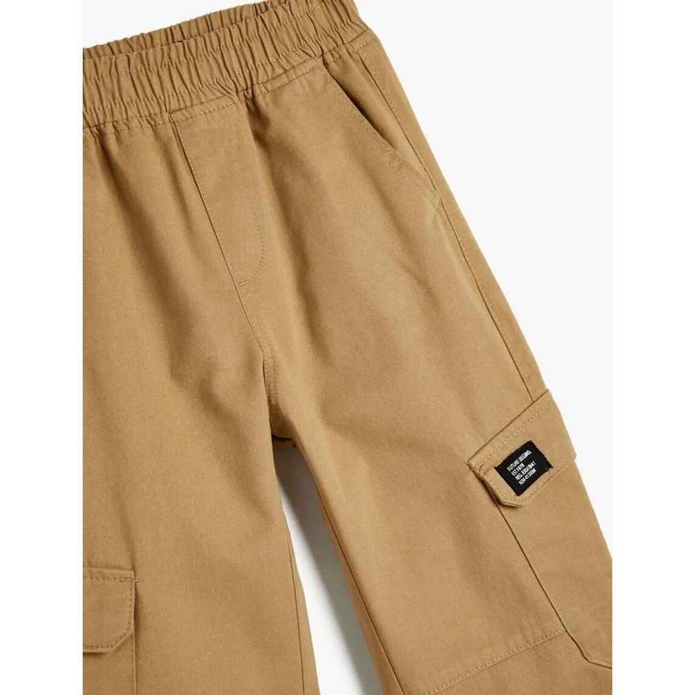 Erkek Çocuk Kargo Jogger Pantolon 5SKB40055TW - KOTON - DEVE TÜYÜ - 9-10 YAŞ
