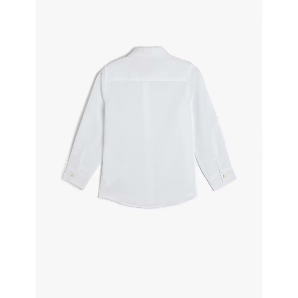 Erkek Çocuk Gömlek Uzun Kollu 5SKB60052TW - KOTON - BEYAZ - 6-7 YAŞ