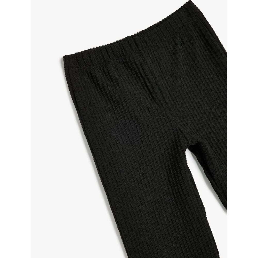 Kız Çocuk İspanyol Paça Pantolon 5SKG40035AK - KOTON - SİYAH - 5-6 YAŞ