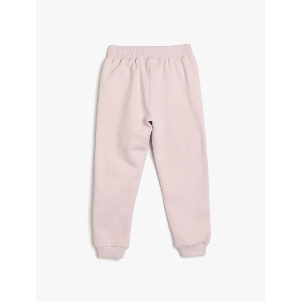 Kız Bebek Jogger Eşofman Altı Çiçek Baskılı Beli Lastikli 5SMG40030AK - KOTON - LİLA - 18-24 AY