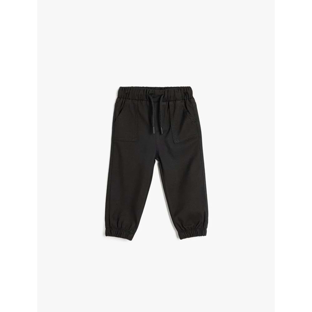 Erkek Bebek Jogger Pantolon 5SMB40033TW - KOTON - SİYAH - 4-5 YAŞ