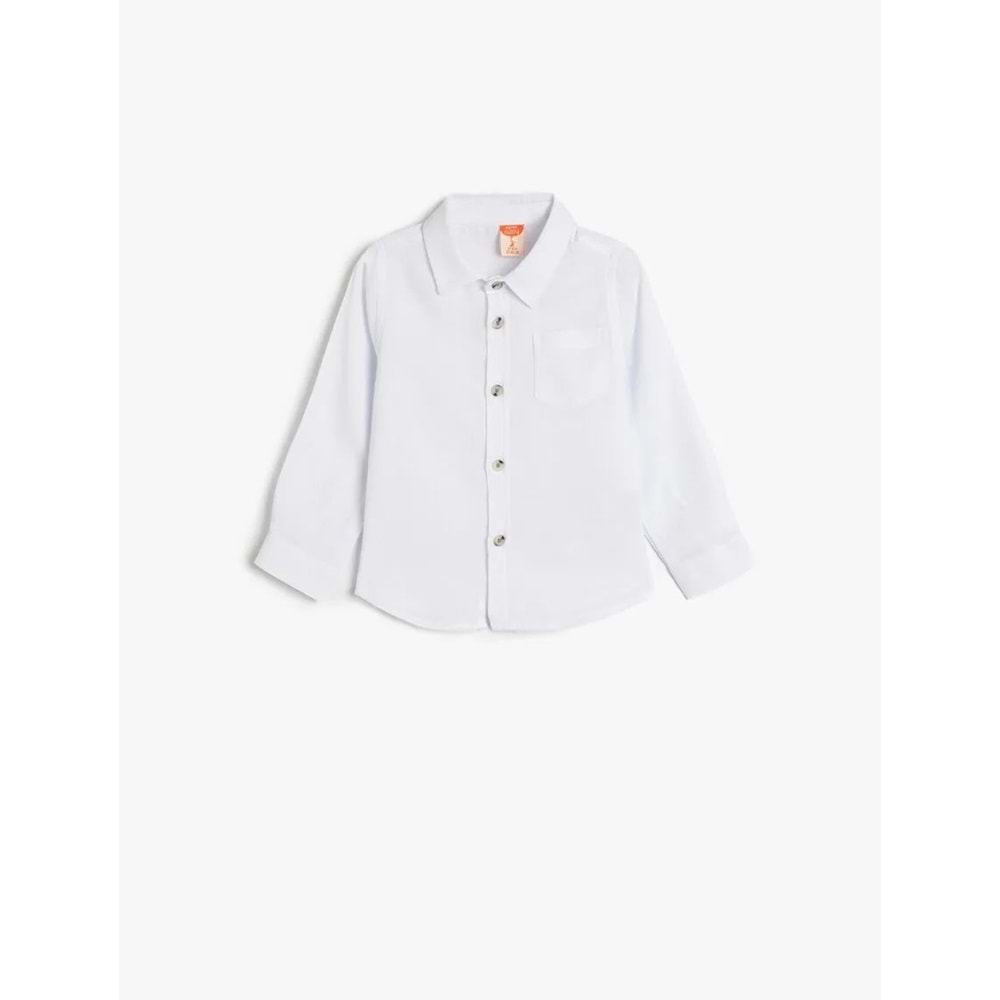 Erkek Bebek Basic Gömlek Düğmeli Pamuklu 5SMB60044TW