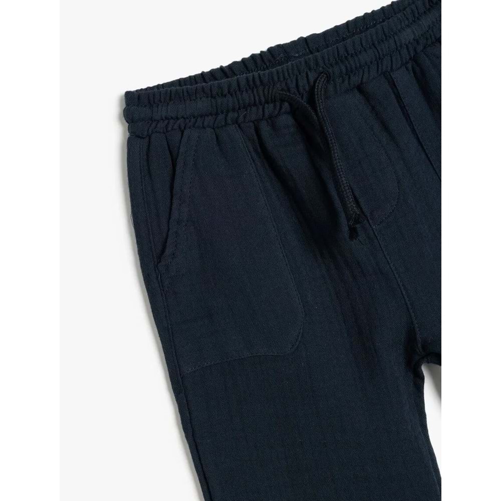 Erkek Bebek Pamuklu Basic Jogger Pantolon 5SMB40037TW - KOTON - LACİVERT - 18-24 AY
