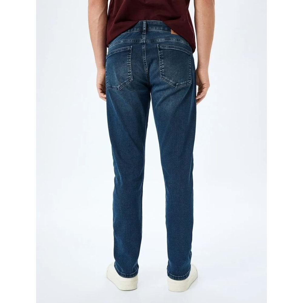 Normal Bel Pamuklu Slim Fit Denim Pantolon - Brad Jean 5SAM40036ND