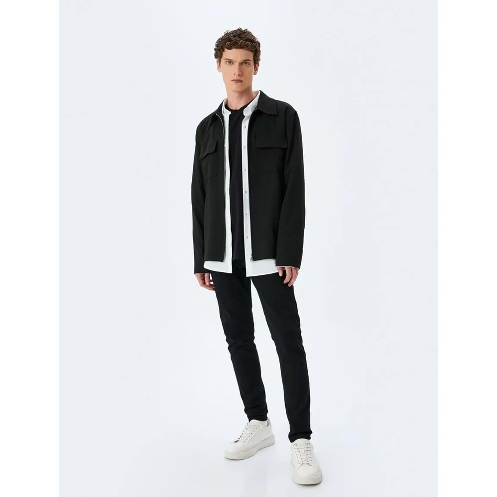 Skinny Fit Kot Pantolon - Michael Jean 5SAM40057ND - KOTON - SİYAH - 34/32