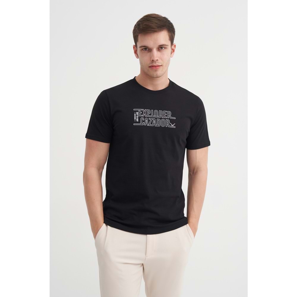 CAZ 4043 BIS YK T-SHIRT - CAZADOR - SİYAH - L
