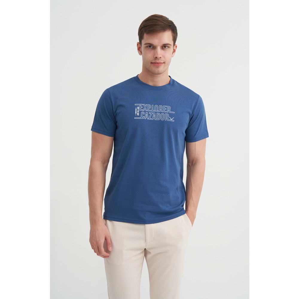CAZ 4043 BIS YK T-SHIRT - CAZADOR - İNDİGO - M