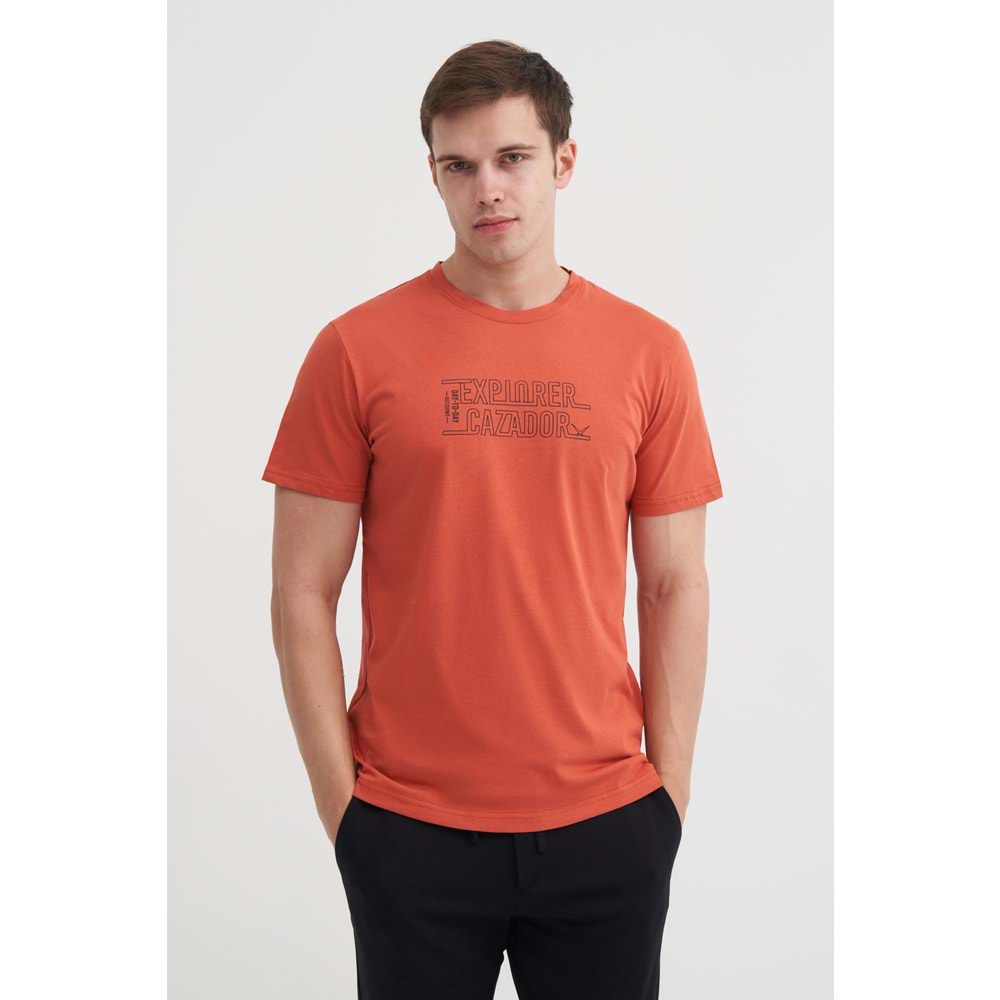 CAZ 4043 BIS YK T-SHIRT - CAZADOR - KİREMİT - M