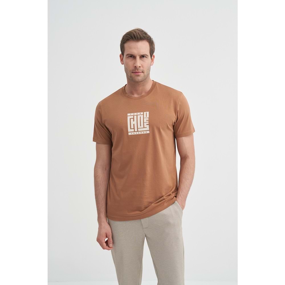 CAZ 4165 BIS YK T-SHIRT - CAZADOR - SÜTLÜ KAHVE - L