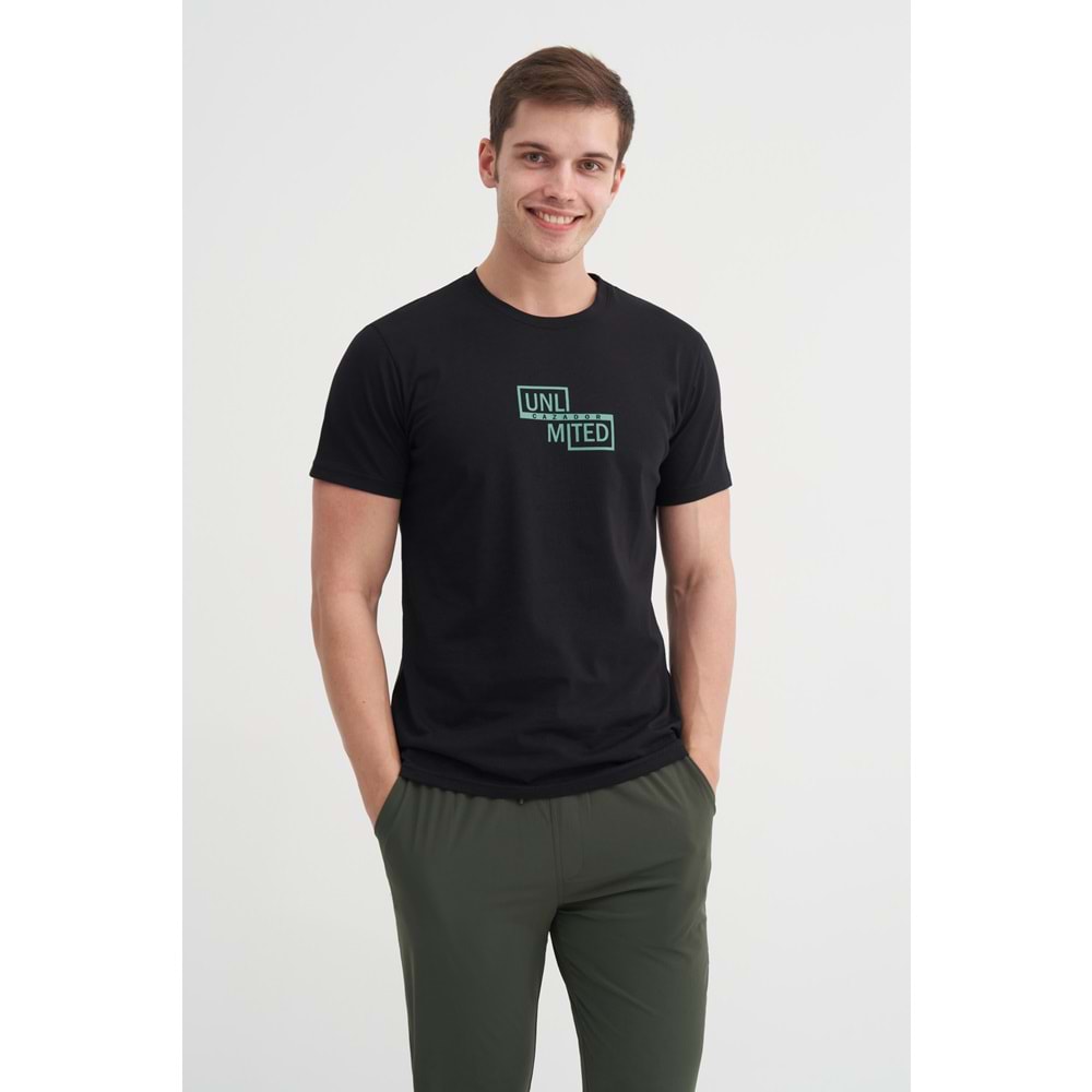 CAZ 4166 BIS YK T-SHIRT - CAZADOR - SİYAH - L