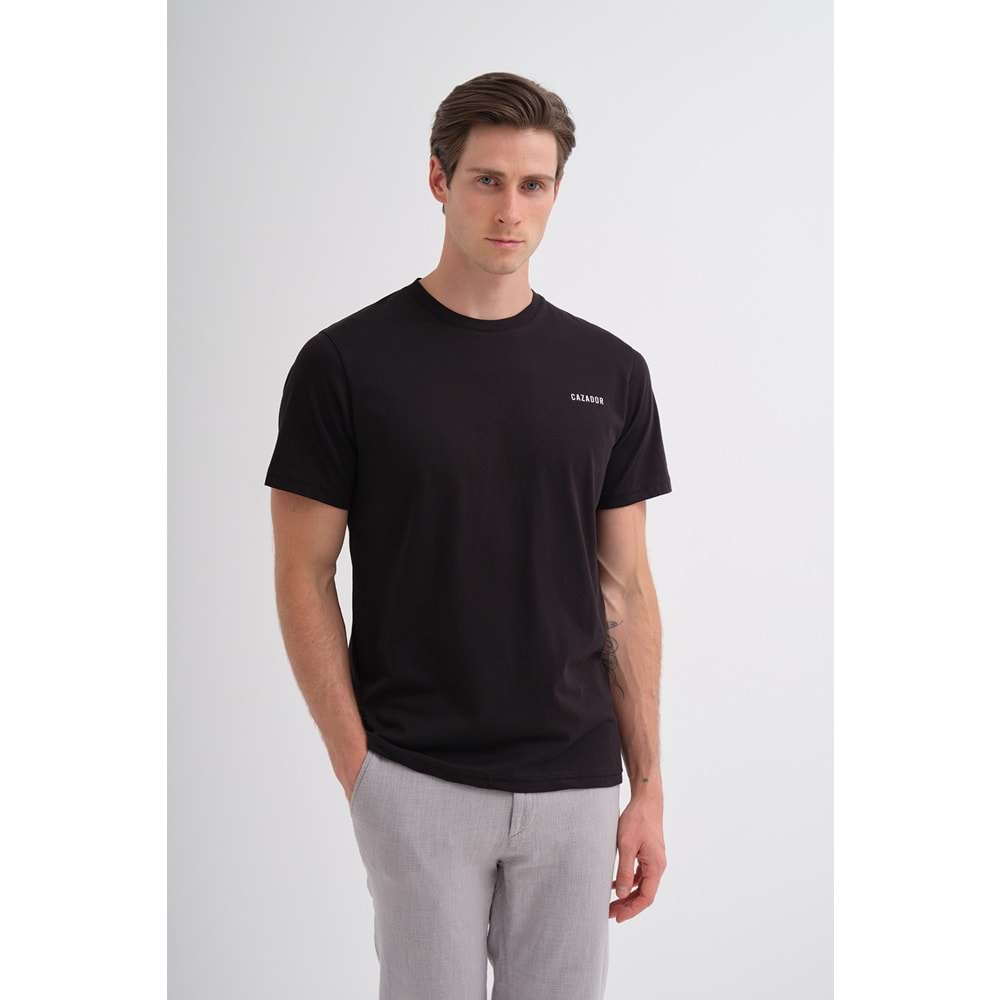 CAZ 4233 BIS YK T-SHIRT - CAZADOR - SİYAH - L