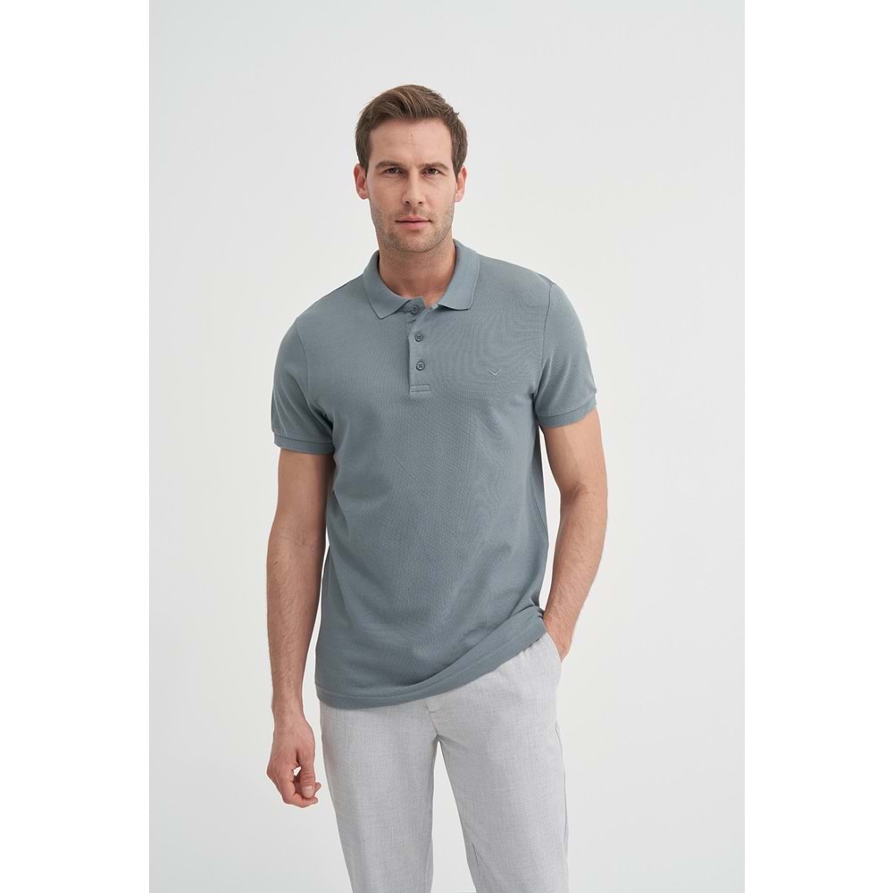 CAZ 4613 POLO PİKE T-SHIRT - CAZADOR - GRİ - L