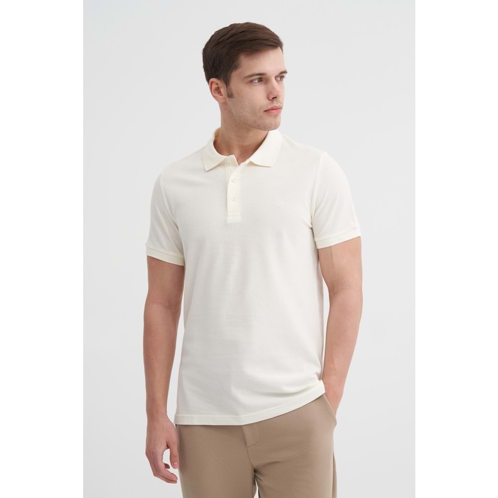 CAZ 4613 POLO PİKE T-SHIRT - CAZADOR - EKRU - L