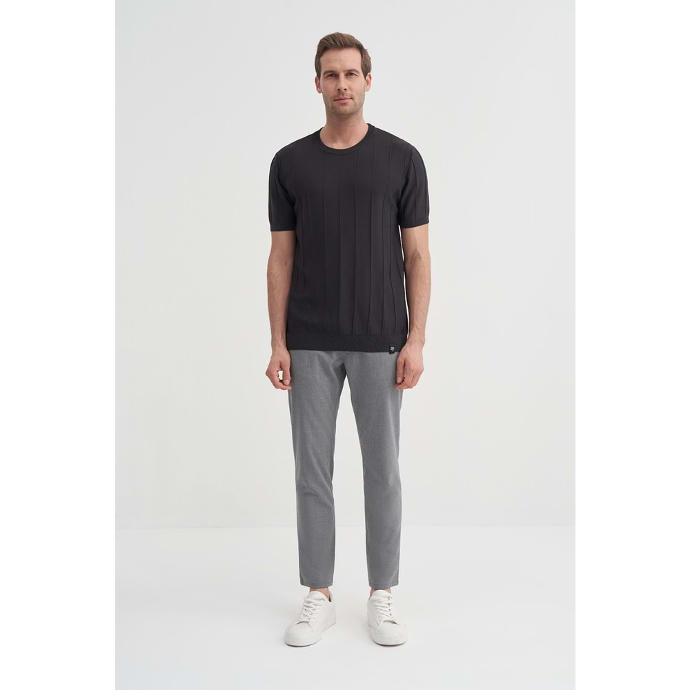 CAZ 3017 BIS YK TRİKO T-SHIRT - CAZADOR - ANTRASİT - XL