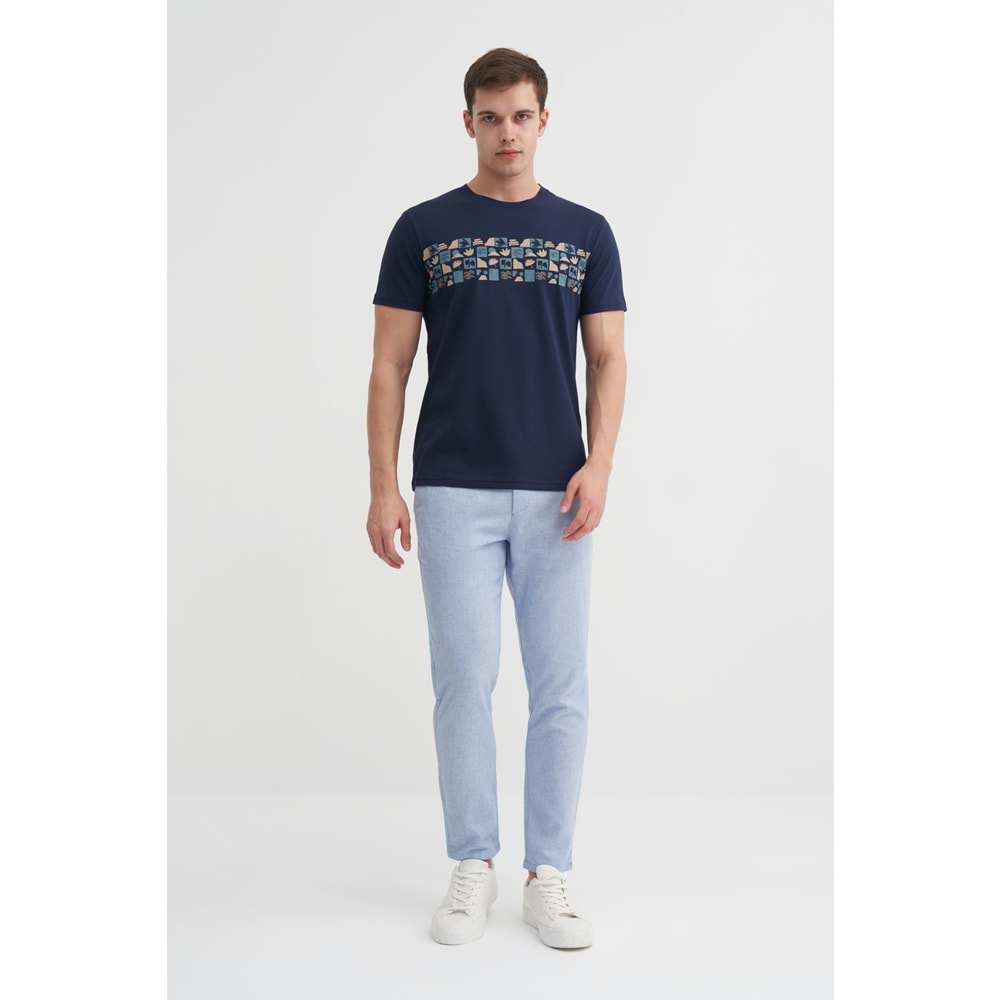 CAZ 4021 BIS YK T-SHIRT - CAZADOR - LACİVERT - M
