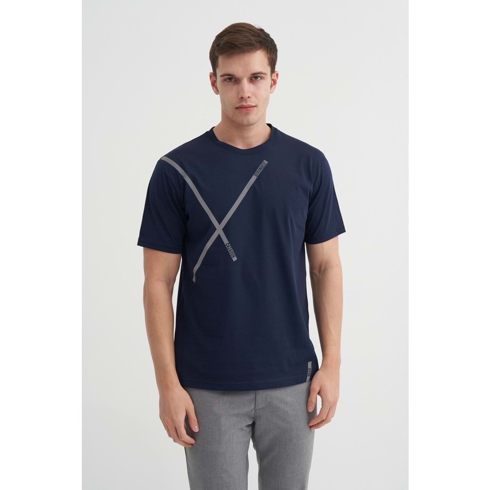 CAZ 4118 BIS YK T-SHIRT - CAZADOR - LACİVERT - XL