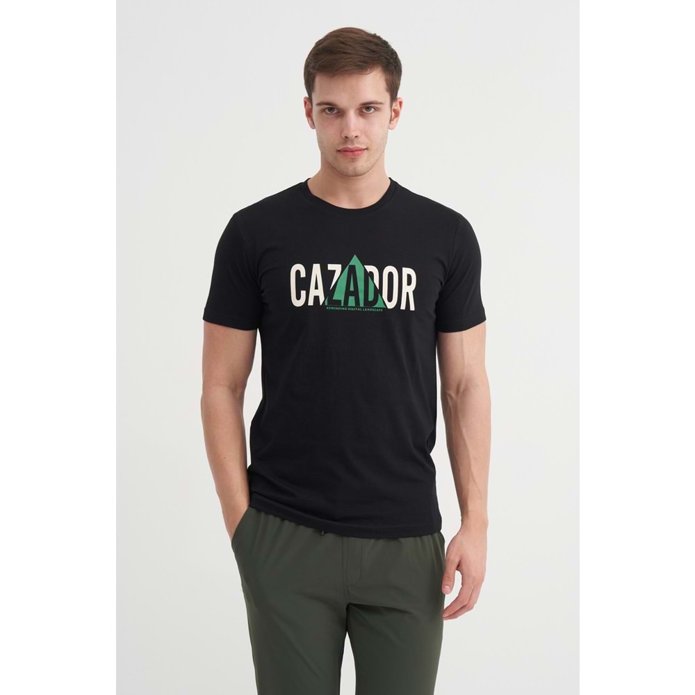 CAZ 4155 BIS YK T-SHIRT - CAZADOR - SİYAH - M