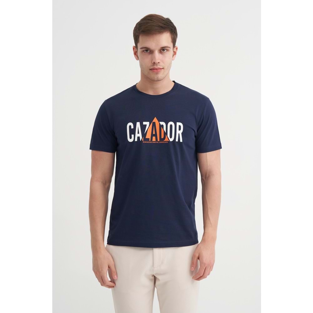CAZ 4155 BIS YK T-SHIRT - CAZADOR - LACİVERT - M