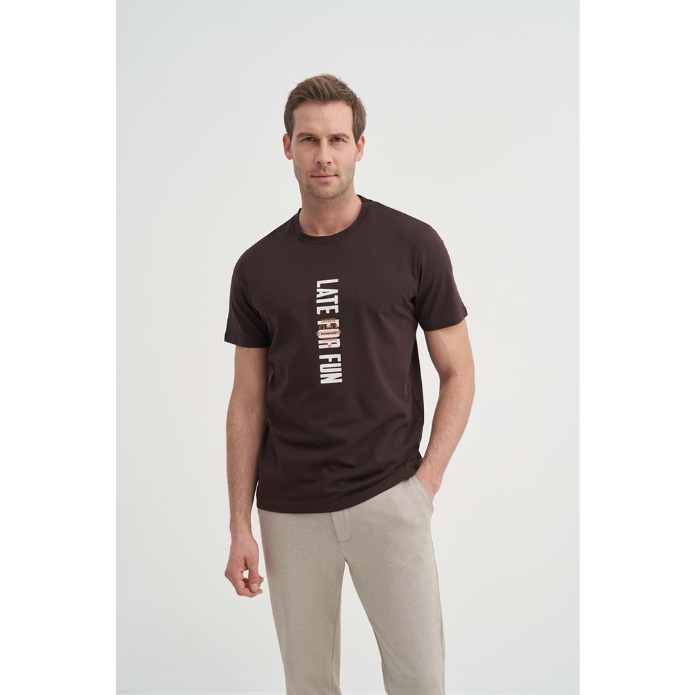 CAZ 4156 BIS YK T-SHIRT - CAZADOR - KAHVE - L