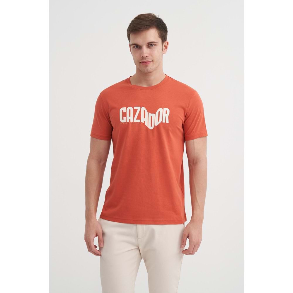 CAZ 4230 BIS YK T-SHIRT - CAZADOR - KİREMİT - M