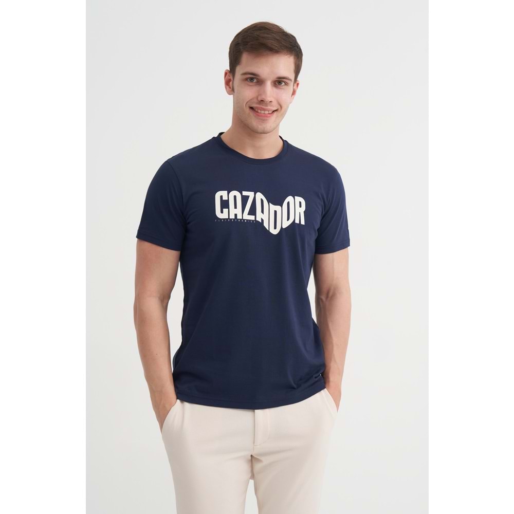 CAZ 4230 BIS YK T-SHIRT - CAZADOR - LACİVERT - L