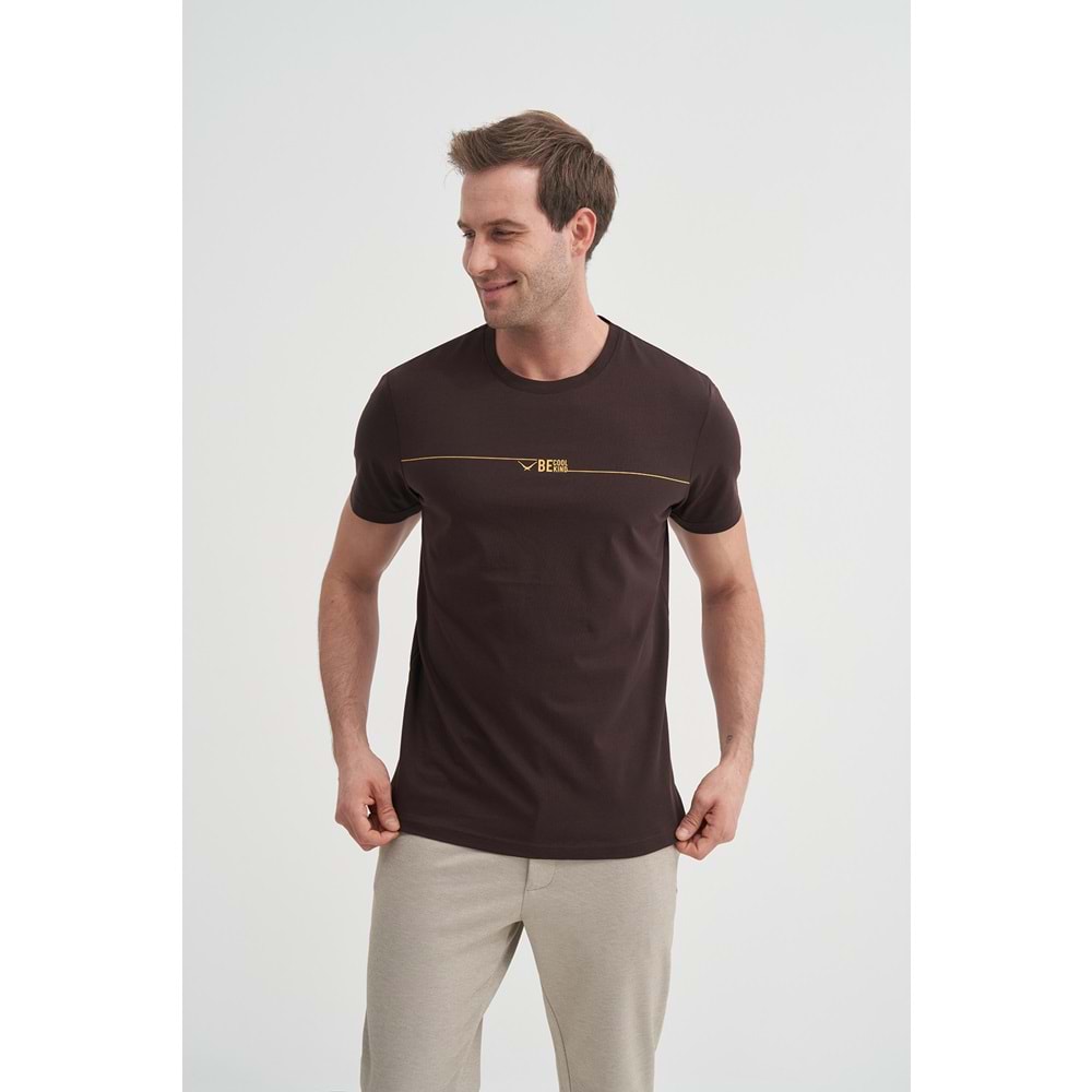 CAZ 4206 BIS YK T-SHIRT - CAZADOR - KAHVE - L