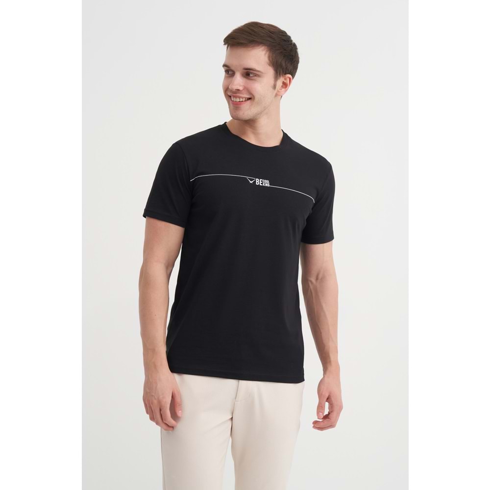 CAZ 4206 BIS YK T-SHIRT - CAZADOR - SİYAH - L