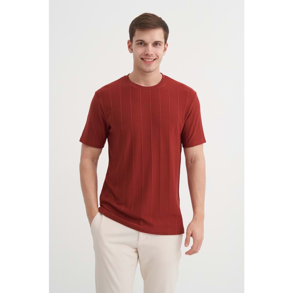 CAZ 4203 BIS YK T-SHIRT - CAZADOR - KİREMİT - M