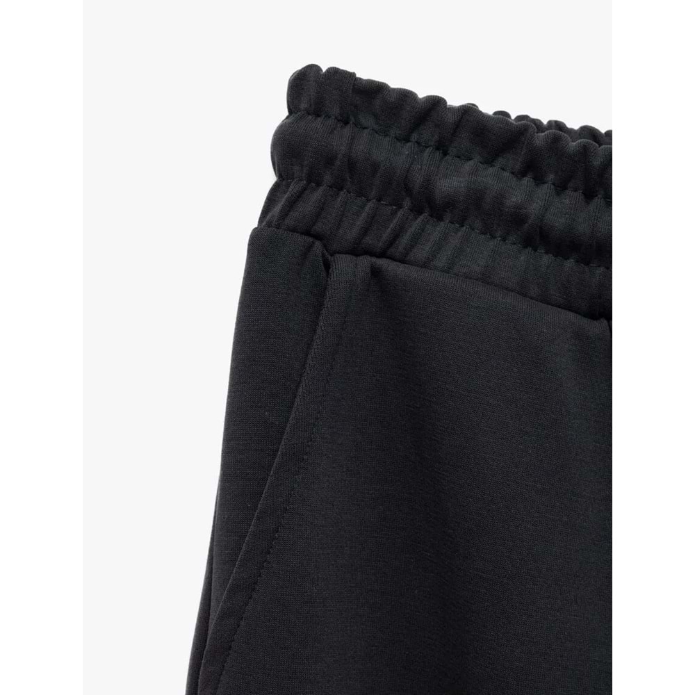 Geniş Paça Eşofman Altı 5SAK30021EK - KOTON - SİYAH - S