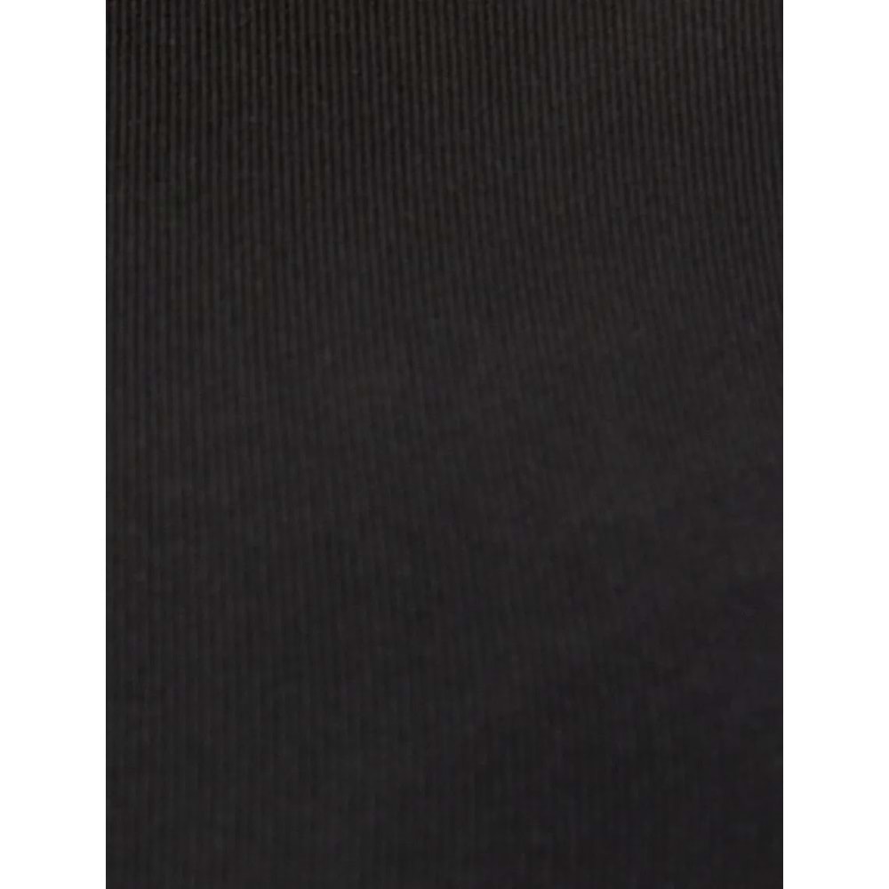 Korse Detaylı Crop Fitilli Tişört 5SAK50006EK - KOTON - SİYAH - M