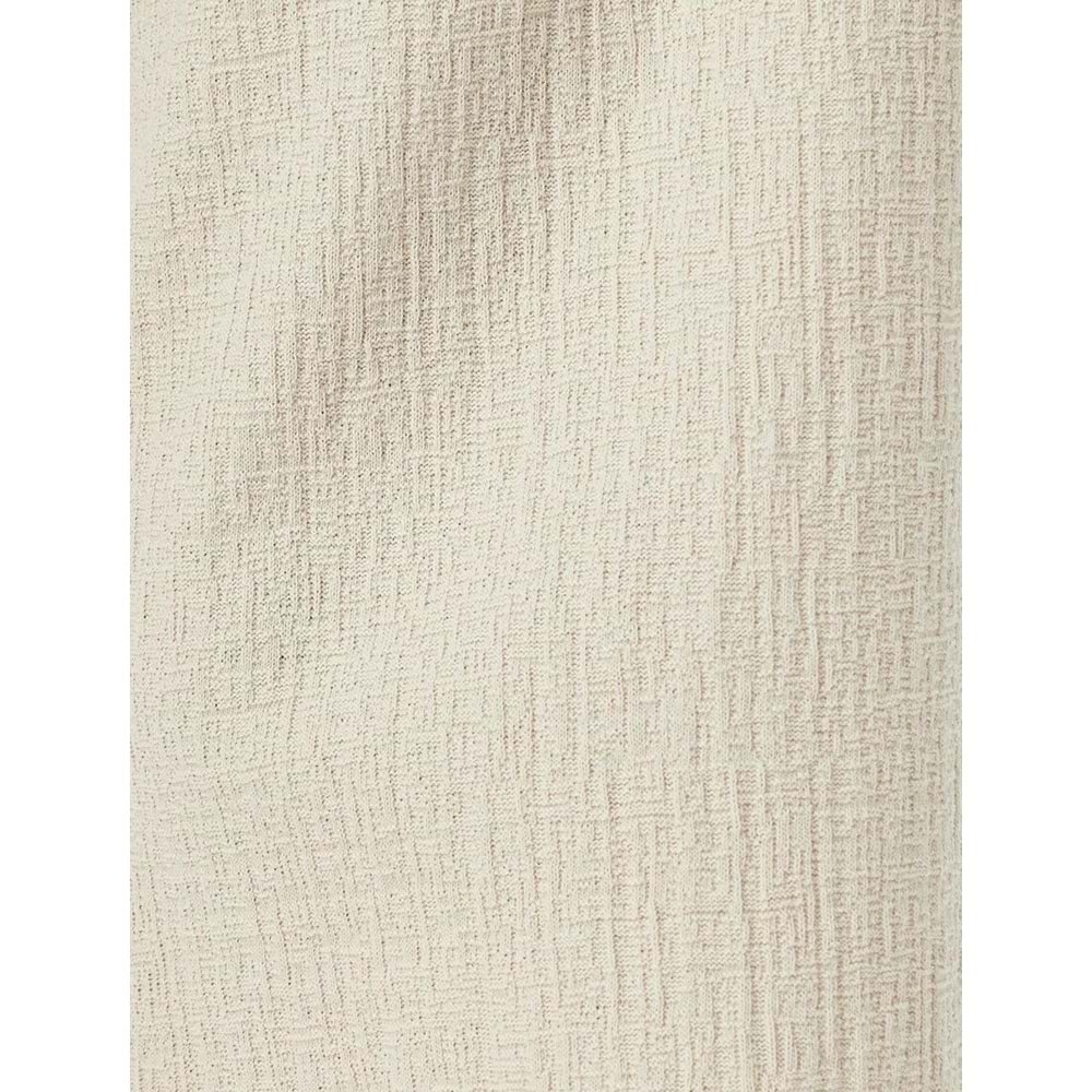 Gipeli Yüksek Bel Geniş Paça Bağcıklı Pantolon 5SAL40066IK - KOTON - BEJ - M