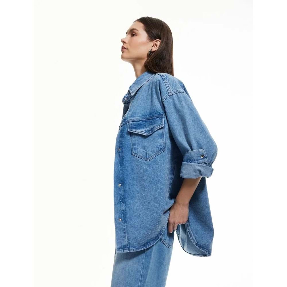 Kadın Giyim Ceket 5SAL50005MD - KOTON - MAVİ- S