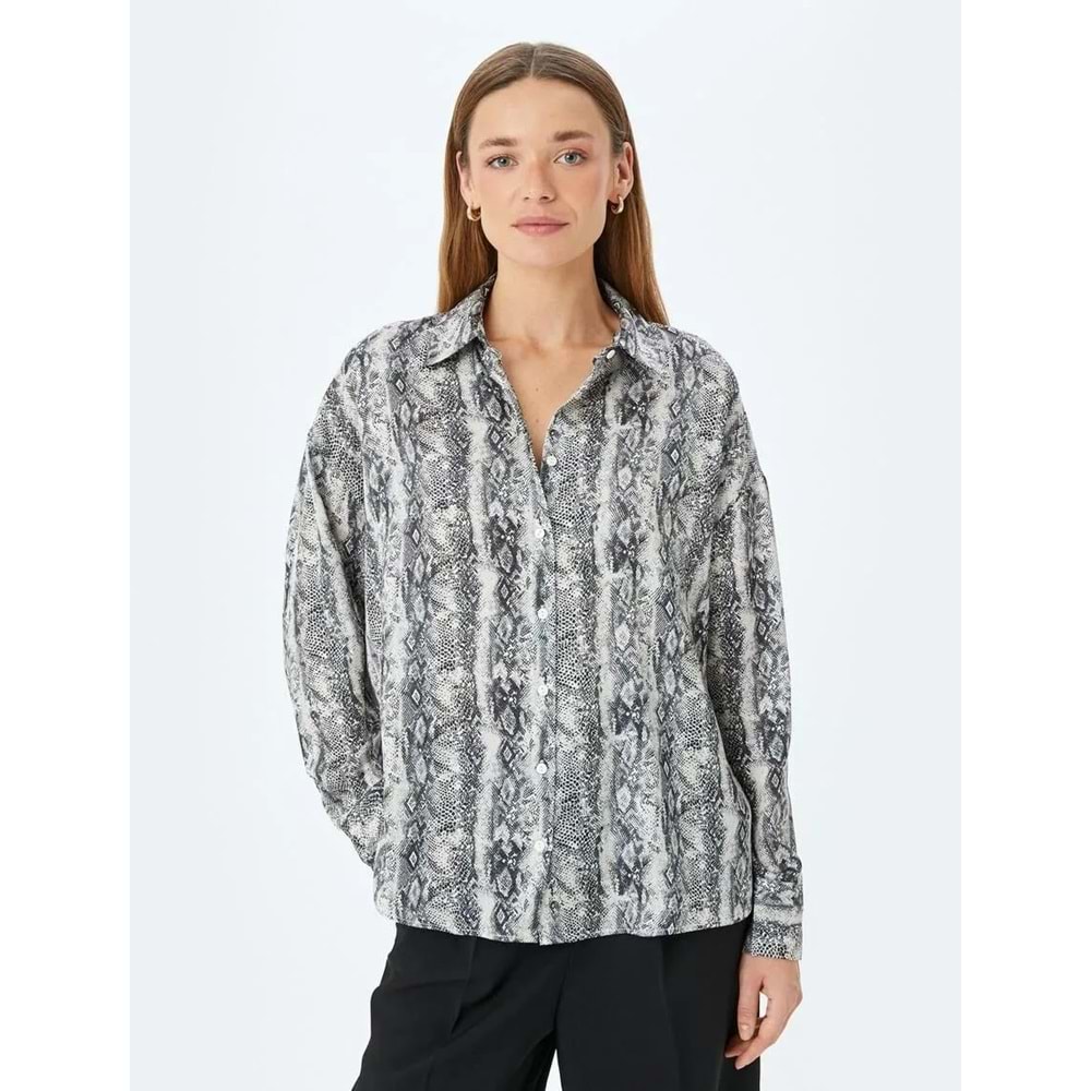 Uzun Kollu Saten Gömlek 5SAK60020UW