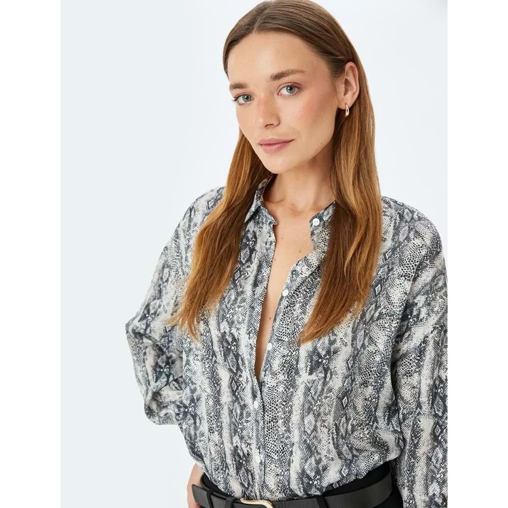 Uzun Kollu Saten Gömlek 5SAK60020UW