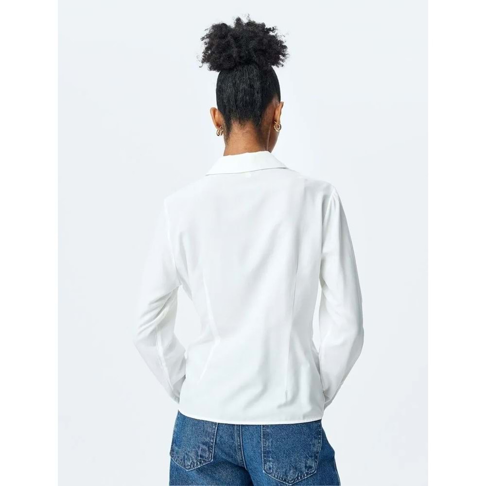 Uzun Kollu Kruvaze Gömlek 5SAK60219UW