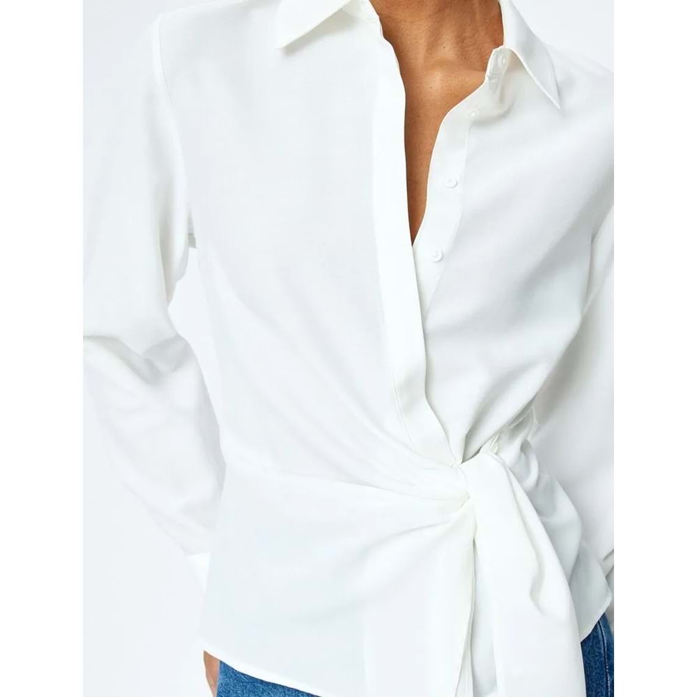 Uzun Kollu Kruvaze Gömlek 5SAK60219UW